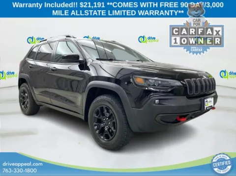 Black 2022 Jeep Cherokee Trailhawk for sale in New Hope, MN