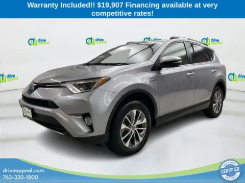 Silver 2018 Toyota RAV4 Hybrid XLE for sale in New Hope, MN