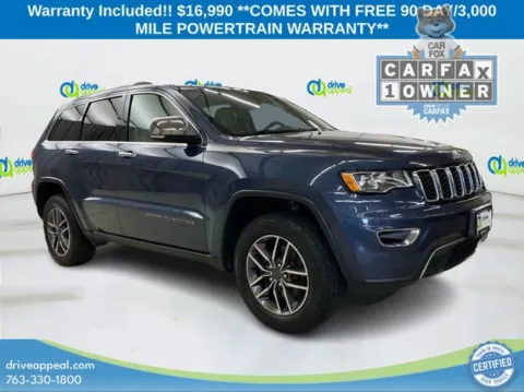 Blue 2019 Jeep Grand Cherokee Limited for sale in New Hope, MN