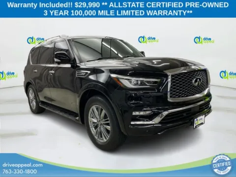 Black 2021 INFINITI QX80 LUXE for sale in New Hope, MN