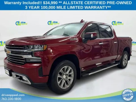 Red 2019 Chevrolet Silverado 1500 High Country for sale in New Hope, MN