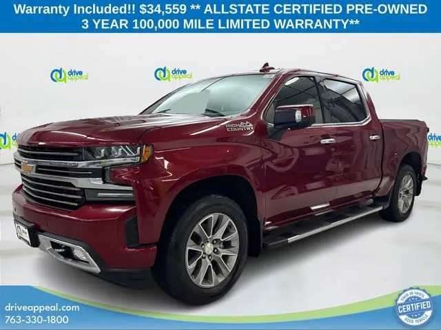 Red 2019 Chevrolet Silverado 1500 High Country for sale in New Hope, MN