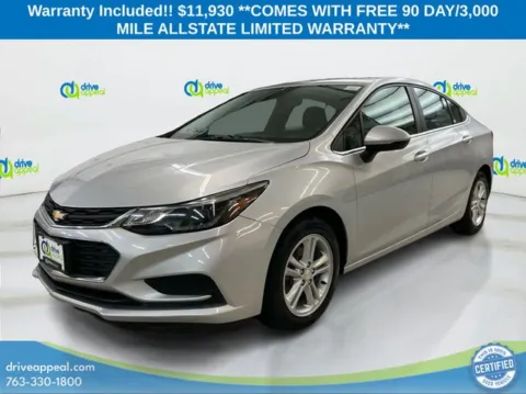 Silver 2016 Chevrolet Cruze LT for sale in New Hope, MN