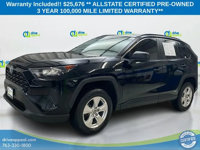 Black 2021 Toyota RAV4 Hybrid LE for sale in New Hope, MN