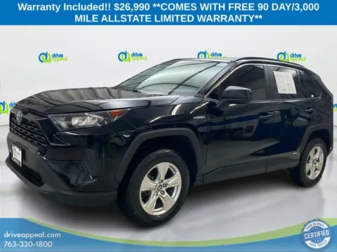 Black 2021 Toyota RAV4 Hybrid LE for sale in New Hope, MN
