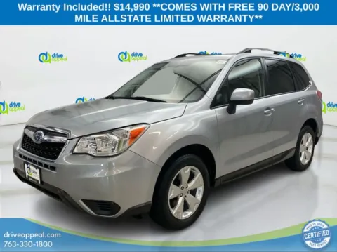 Silver 2015 Subaru Forester 2.5i Premium for sale in New Hope, MN