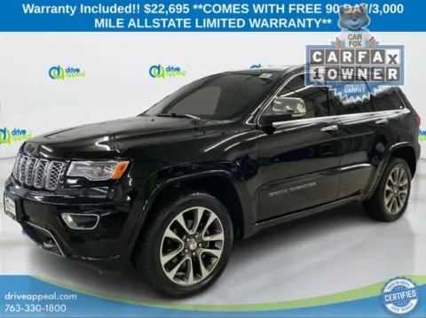 Black 2018 Jeep Grand Cherokee Overland for sale in New Hope, MN