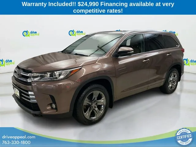 Brown 2017 Toyota Highlander Limited Platinum for sale in Eden Prairie, MN