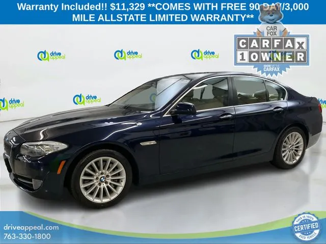 Blue 2013 BMW 5 Series 535i xDrive for sale in Eden Prairie, MN