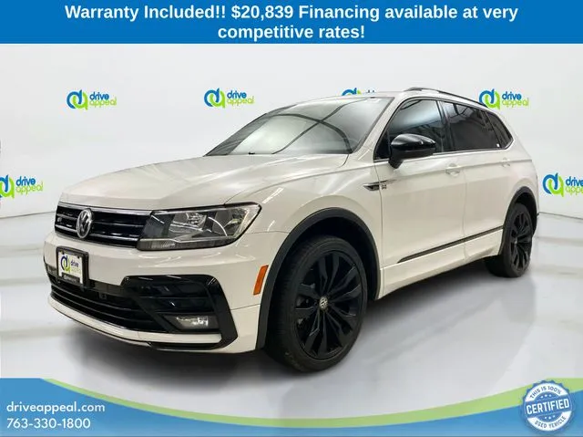 White 2021 Volkswagen Tiguan 2.0T SE R-Line Black for sale in Eden Prairie, MN
