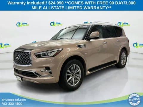 Silver 2019 INFINITI QX80 LUXE for sale in Eden Prairie, MN