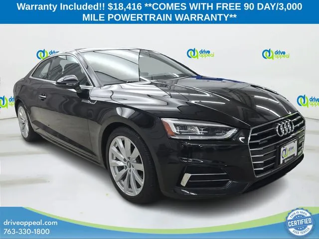 Black 2018 Audi A5 2.0T Premium Plus for sale in Eden Prairie, MN