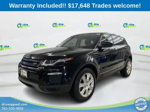 Black 2019 Land Rover Range Rover Evoque SE for sale in Eden Prairie, MN