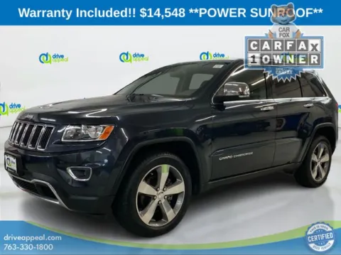 Blue 2015 Jeep Grand Cherokee Limited for sale in Eden Prairie, MN