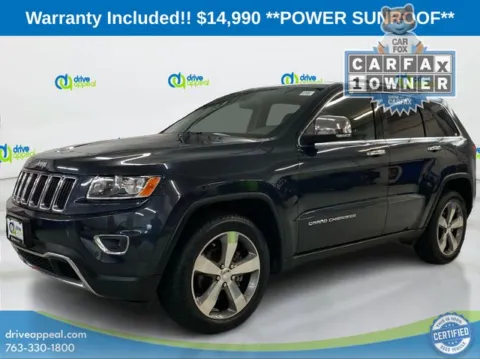 Blue 2015 Jeep Grand Cherokee Limited for sale in Eden Prairie, MN
