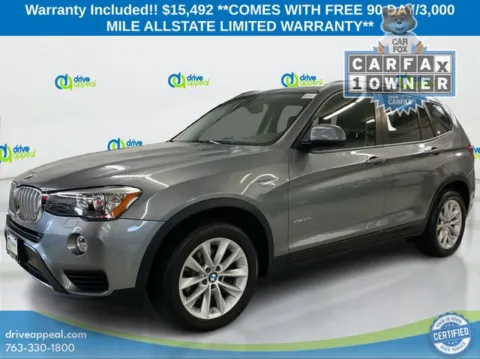 Gray 2016 BMW X3 xDrive28i for sale in Eden Prairie, MN