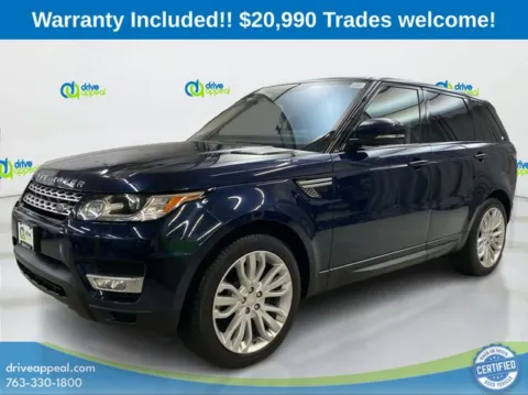 Blue 2017 Land Rover Range Rover Sport 3.0L V6 Supercharged HSE for sale in Eden Prairie, MN