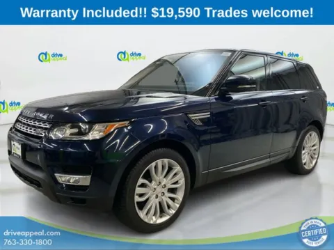 Blue 2017 Land Rover Range Rover Sport 3.0L V6 Supercharged HSE for sale in Eden Prairie, MN