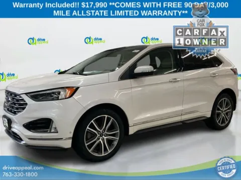 White 2019 Ford Edge Titanium for sale in Eden Prairie, MN