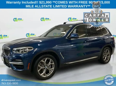 Blue 2020 BMW X3 xDrive30i for sale in Eden Prairie, MN