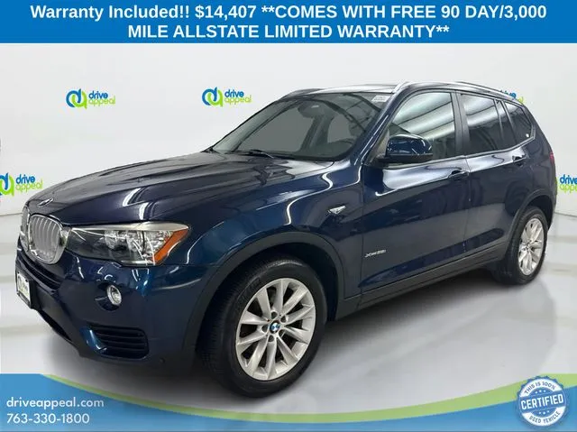 Blue 2017 BMW X3 xDrive28i for sale in Eden Prairie, MN