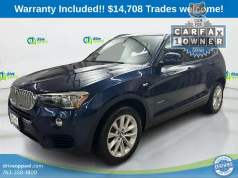 Blue 2017 BMW X3 xDrive28i for sale in Eden Prairie, MN