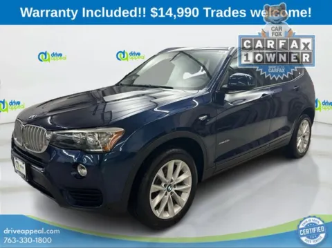 Blue 2017 BMW X3 xDrive28i for sale in Eden Prairie, MN