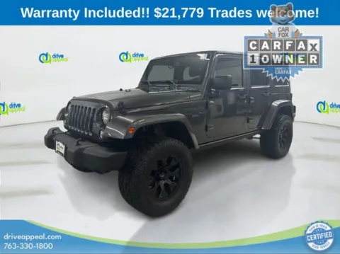 Gray 2014 Jeep Wrangler Unlimited Rubicon for sale in Anoka, MN
