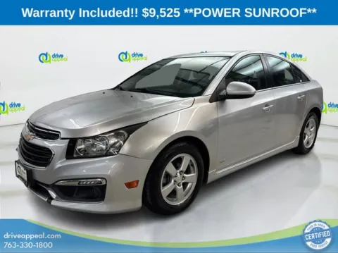 Silver 2015 Chevrolet Cruze 1LT for sale in Anoka, MN