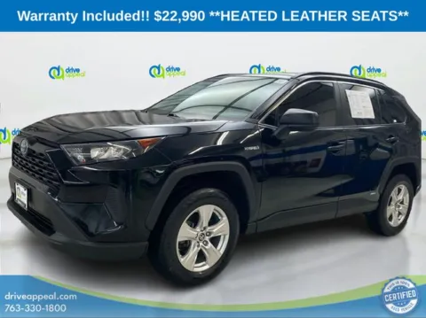 Black 2021 Toyota RAV4 Hybrid LE for sale in Anoka, MN
