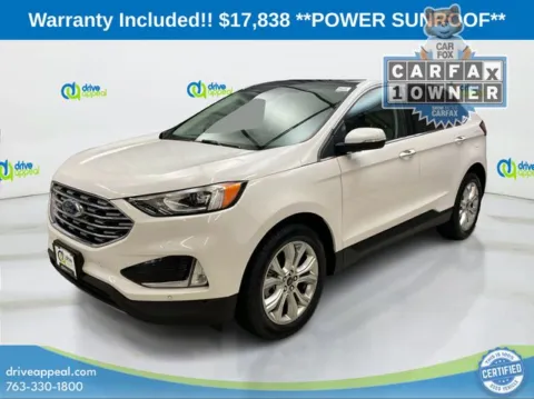 White 2021 Ford Edge Titanium for sale in Anoka, MN