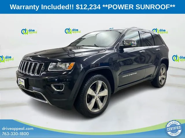 Blue 2015 Jeep Grand Cherokee Limited for sale in Anoka, MN