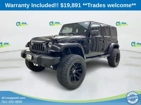 Black 2014 Jeep Wrangler Unlimited Sahara for sale in Anoka, MN
