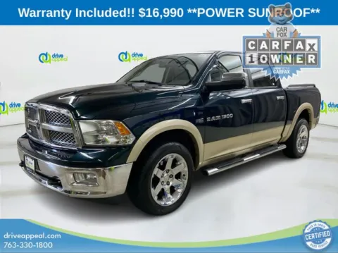 Green 2011 Ram 1500 Laramie for sale in Anoka, MN