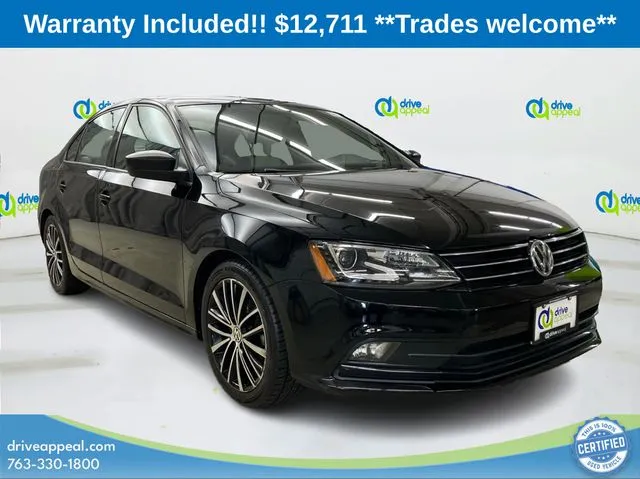Black 2016 Volkswagen Jetta 1.8T Sport for sale in Anoka, MN