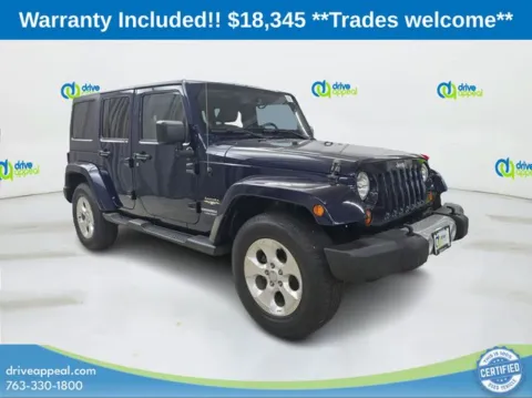 Blue 2013 Jeep Wrangler Unlimited Sahara for sale in Anoka, MN