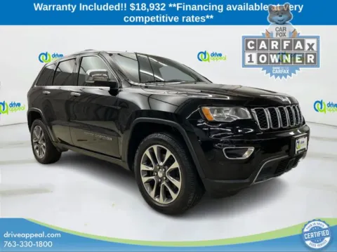 Black 2018 Jeep Grand Cherokee Limited for sale in Anoka, MN