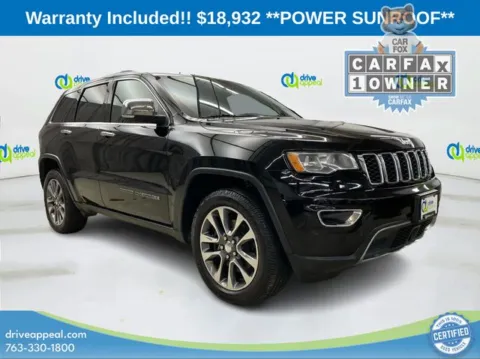 Black 2018 Jeep Grand Cherokee Limited for sale in Anoka, MN