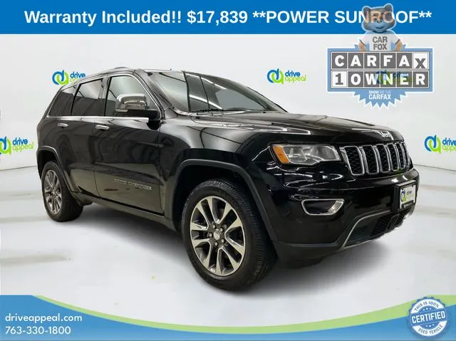 Black 2018 Jeep Grand Cherokee Limited for sale in Anoka, MN