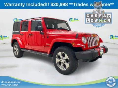 Red 2017 Jeep Wrangler Unlimited Sahara for sale in Anoka, MN