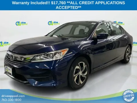 Black 2017 Honda Accord LX for sale in Anoka, MN