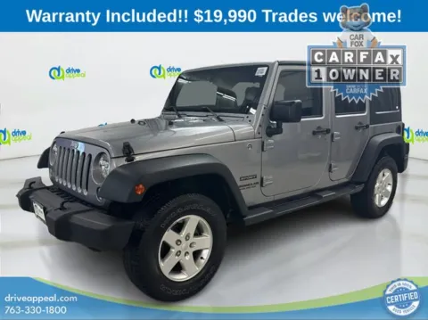 Silver 2015 Jeep Wrangler Unlimited Sport for sale in Anoka, MN