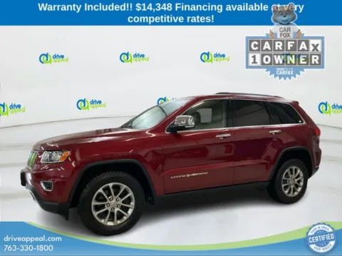 Red 2015 Jeep Grand Cherokee Limited for sale in Anoka, MN