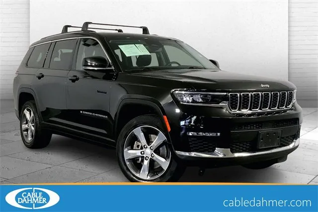 Black 2021 Jeep Grand Cherokee L Limited for sale in Kansas City, MO
