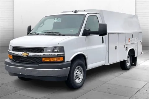 Photos of 2025 Chevrolet Express Cutaway 3500 1WT for sale in Independence, MO at Cable Dahmer Chevrolet of Independence