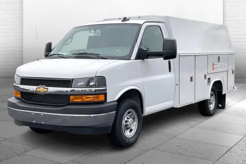 Photos of 2025 Chevrolet Express Cutaway 3500 1WT for sale in Independence, MO at Cable Dahmer Chevrolet of Independence