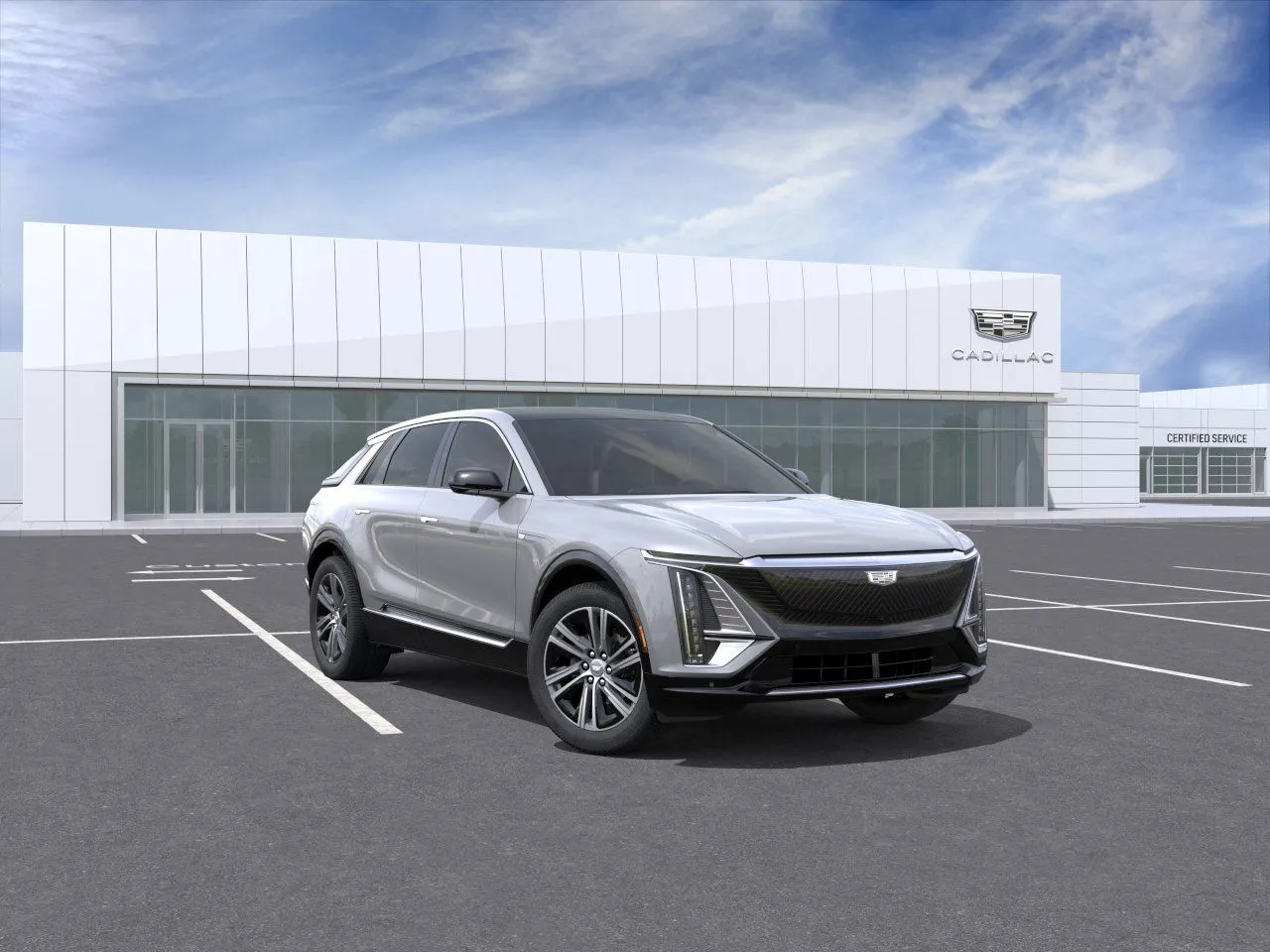 Silver 2025 Cadillac LYRIQ Luxury 1 for sale in Kansas City, MO