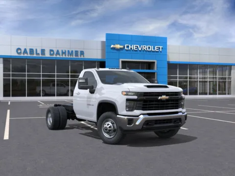 White 2025 Chevrolet Silverado 3500 HD Chassis Cab Work Truck for sale in Topeka, KS