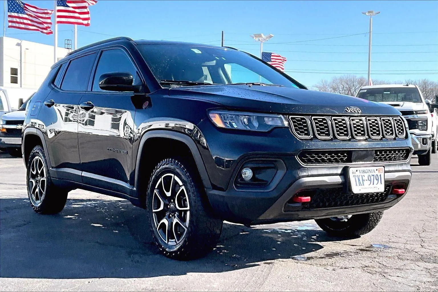 Black 2024 Jeep Compass Trailhawk for sale in Topeka, KS