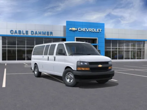 White 2025 Chevrolet Express Passenger 3500 1LS for sale in Topeka, KS